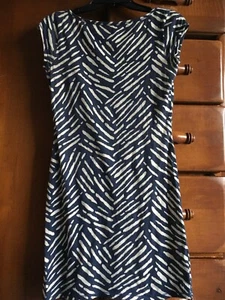 Victoria’s Secret Vintage Beach Tees Dress S 0 2 Blue White Print Cotton Crew XS - Picture 1 of 12