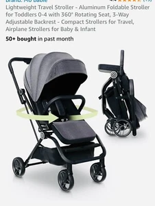 MoBabie Lightweight Travel Stroller - Aluminum Foldable Stroller for Toddlers - Picture 1 of 12