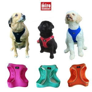 Hundegeschirr Step In Makauri Premium Soft Mesh leuchtende Farben Welpe rot schwarz blau - Bild 1 von 32
