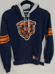 NFL Apparel Full Zip Chicago Bears Hoodie Jacket Size Small Classic Blue Orange - Imagen 1 de 6