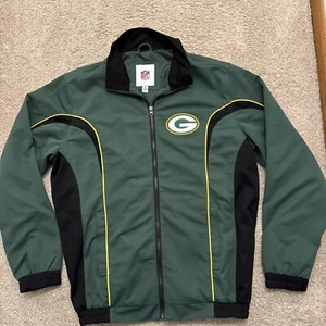 NFL Team Apparel Green Bay Packers Zip Up Jacke Herren Medium Polyester Taschen - Bild 1 von 8