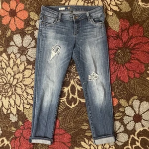 Kut From The Kloth Jeans Damen 8 Catherine Boyfriend Stretch Relaxed Distressed - Bild 1 von 3