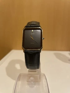 SEIKO Dolce 7731-5220 24mm Black Gold Dial Quartz Men's Vintage Watch  US DDP - Picture 1 of 8