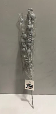 Ramo decorazione natalizia, colore argento. - Immagine 1 di 4