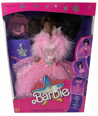 NRFB Vintage 1988 SuperStar Barbie Doll #1605 African American Black AA 1980s - Image 1 of 4