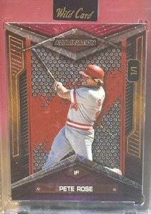 Pete Rose 2024 Wild Card Alumination 1/1 – The Hit King! Reds Legend - Picture 1 of 2
