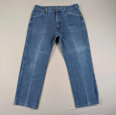 Vintage Wrangler Jeans Mens 33x26.5 Denim Cowboy Cut 13MWZ USA Made - Image 1 of 4