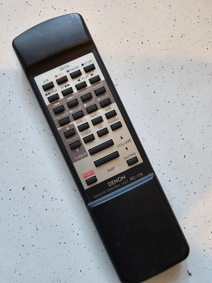 DENON RC-176 REMOTE CONTROL UNIT R6P LR6 AA(R6) SIZE 1.5Vx2 for PMA-390II - Image 1 of 1