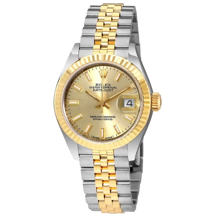 Rolex Lady Datejust Champagne Dial Steel and 18K Yellow Gold Automatic Watch - Image 1 of 3