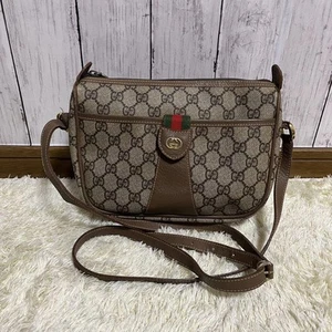 Borsa a tracolla Gucci Sherry GG Supreme in tela beige marrone oro - Foto 1 di 24