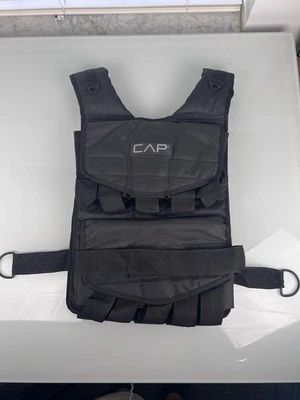 CAP Barbell Adjustable Weighted Vest 40 Lbs Max Black - No Weights - Image 1 of 4