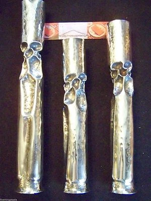 ТОМАС РОЙ МАРКУЗЕН 20-ГО ВЕКА БРУТАЛИЗМ СКУЛЬПТУРНЫЙ СЕРЕБРЯНЫЙ НАБОР ПОДСВЕЧНИКОВ - Изображение 1 из 4