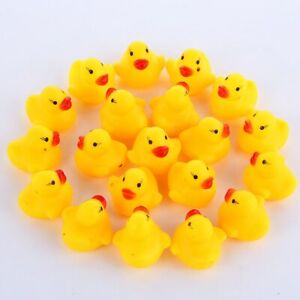 10 Pack Squeaky Mini Rubber Duck Float Ducky Baby Bath Toy Shower Birthday Party