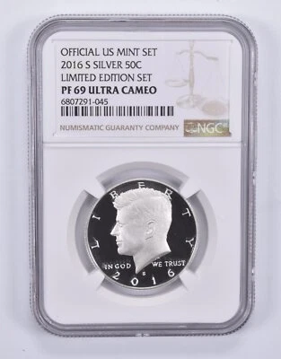 2016-S Kennedy Half Dollar Silver Limited Edition Set PF69 UCAM NGC - Image 1 of 4