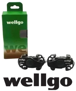 Wellgo WPD-823 Bike Pedals & Cleats fits Shimano MTB SPD Clipless Systems - Picture 1 of 3