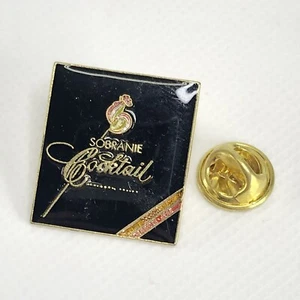 Sobranie Cocktail Square 1" Vintage Lapel Pin Pinback Buttons - Picture 1 of 3