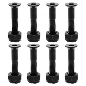 8pcs Hardware Screw 25mm Black Bridge Hex Screws Set for Longboard / Skateboards - Picture 1 of 6