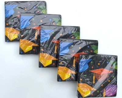 NEW Party Celebration Class of 2025 Graduation Fest Paper Napkins 5-Pack (80-Pc) - Image 1 of 4