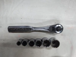 CRAFTSMAN 3/8" ratchet with 6 piece sockets 12 point - Foto 1 di 1