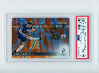 2020-21 Billy Gilmour Topps Stadium Club Chrome Orange/Blue Rookie 2/10 PSA 10 - Image 1 of 3