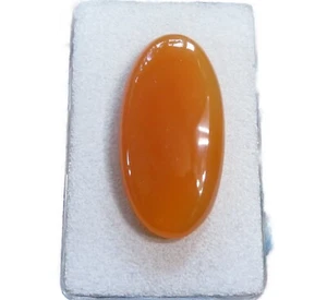 Cabochon Carneliano 36,2x18,3 mm 38 ct.  n. U33465 - Foto 1 di 1
