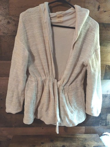 OFF WHITE Felpa con cappuccio cravatta vita tasca giacca Zara collezione estiva