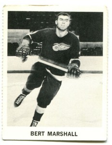 1965-66 Coca-Cola NHL Bert Marshall Card Detroit Red Wings
