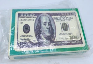 1 DECK $100 One Hundred dollar bill money novelty playing cards MIP - Picture 1 of 2