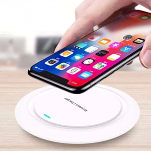 Wireless Fast Charger Super Slim For Samsung Galaxy iPhone Huawei - Picture 1 of 11