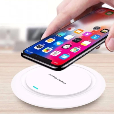 Wireless Fast Charger Super Slim For Samsung Galaxy iPhone Huawei - Image 1 of 4