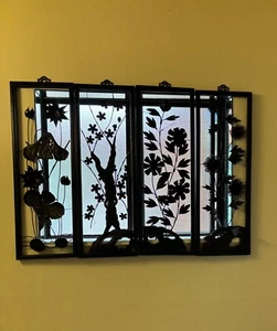 Vintage Set Of 4 Retro Metal Art Window coverings - Picture 1 of 5