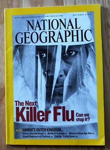 National Geographic octubre de 2005; gripe asesina; desierto de África; Trafalgar; Hawai - Imagen 1 de 10