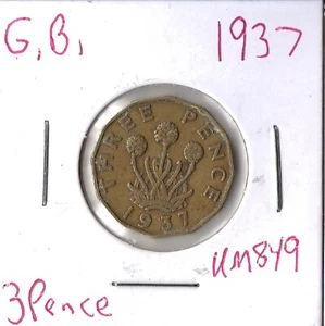 Coin Great Britain 3 Pence 1937 KM849, George VI - Picture 1 of 1