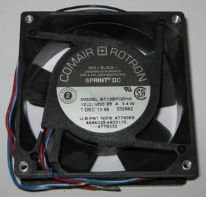 Comair Rotron ST12B3QDBX 80 mm Electric Fan - 24 V DC - 34 CFM - 12" Bare Leads - Picture 1 of 9