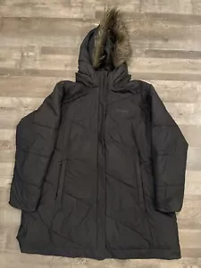 Columbia Women's Jacket Black Faux Fur Puffer Quilted Parka Coat Size 3X (C302) - Picture 1 of 9