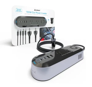 Atomi 150W Auto Wechselrichter mit 2 AC 110V Steckdosen + 2 USB-C Ports + 2 Smart - Bild 1 von 8