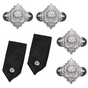 4x Pips de Inspector de Policía/Estrellas de Baño Metal Inspirar Charreteras Cromo Insignia Policía - Imagen 1 de 14