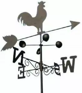 More details for weathervanes- steel cockeral weathervane with ground spike and wall fixing