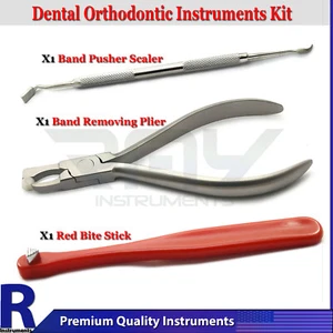 Dental Ortho Band Remover Plier Instruments Band Pusher Scaler Red Bite Stick - Picture 1 of 4