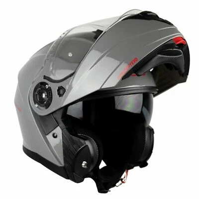 G-Mac Concept Evo CE Pinlock Ready Flip Front Motorcycle Helmet - Gloss Grey - Image 1 of 4