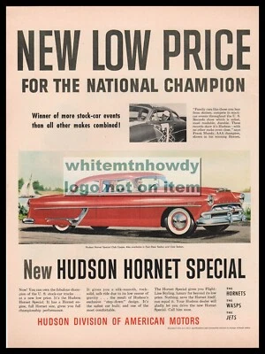1955 HUDSON HORNET Special Club Coupe Red Classic Car Original PRINT AD - Image 1 of 3