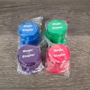 New Magic Stapleless Stapler Paperclipless Binder Office Home Lot of 4 - Picture 1 of 9