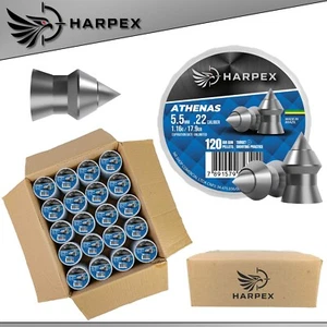 Airgun Pellets 12,000Ct - Athenas Pointed .22Cal - (1 box with 100 tins) - Picture 1 of 7