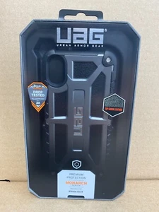 UAG iPhone XS Case Graphite Black Gray Urban Armor Gear Monarch Premium - Picture 1 of 2