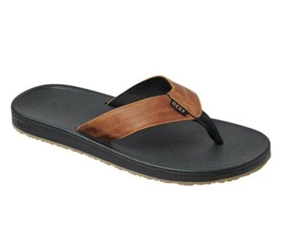 REEF JOURNEYER FLIP FLOPS/SLIPPERS [MENS SIZE 10] BLACK/BROWN [RF0A39UGBKB] - Image 1 of 4
