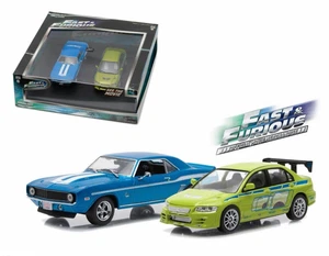 1:43 Greenlight Fast & Furious Set Chevrolet Yenko Camaro + Mitsubishi Lancer - Imagen 1 de 2