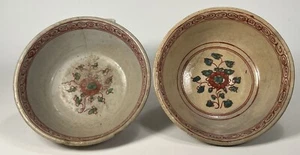 Lot 2 Vietnam Vietnamese Porcelain Floral Decor Bowl Ly Le Dynasty ca 10 -13th c - Picture 1 of 12
