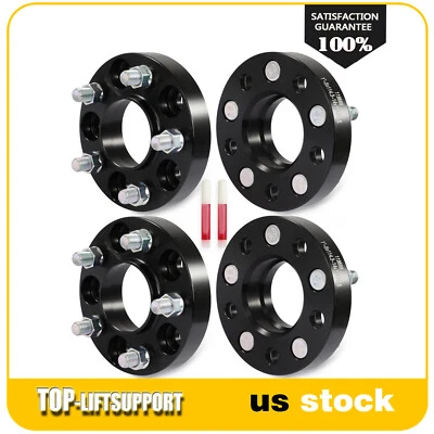 4x 1 inch 5x4.5 5x114.3 Wheel Spacers Hubcentric 14x1.5 For Ford Mustang 2015-25 - Image 1 of 4