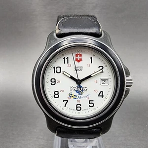 Victorinox Swiss Army Watch Men 39mm White Dial Black Tone Round New Battery - Picture 1 of 11