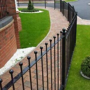 Outdoor Ball Top Estate Railings 1100 x 1400mm (POWDER COATED) **FREE DELIVERY**